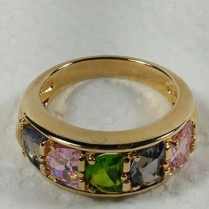ROSS SIMONS UNIQUE GOLD PLATE STERLING SILVER RING